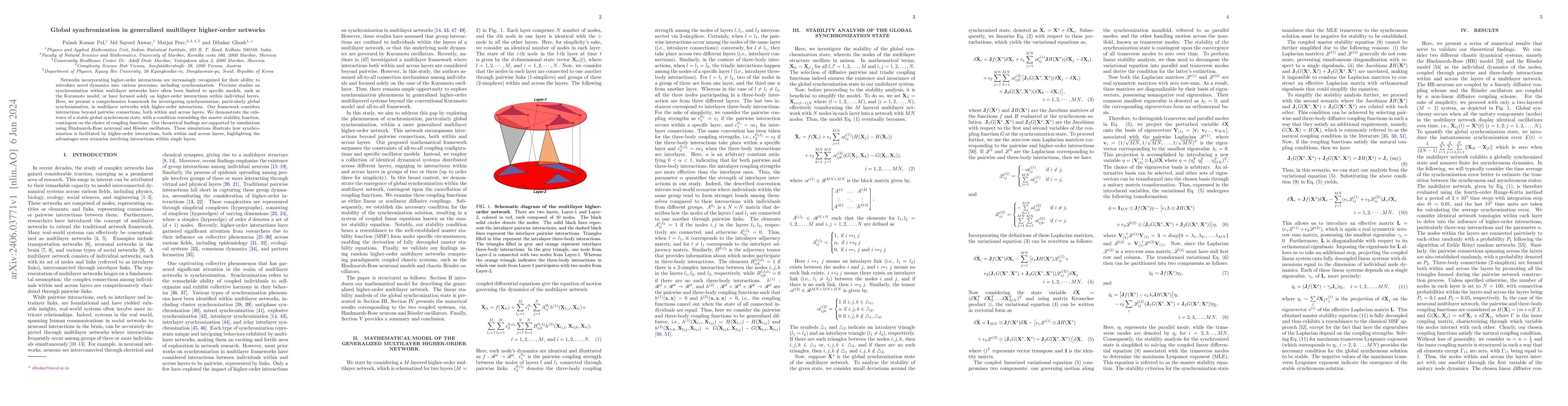 Thumbnail for Global synchronization in generalized multilayer higher-order networks