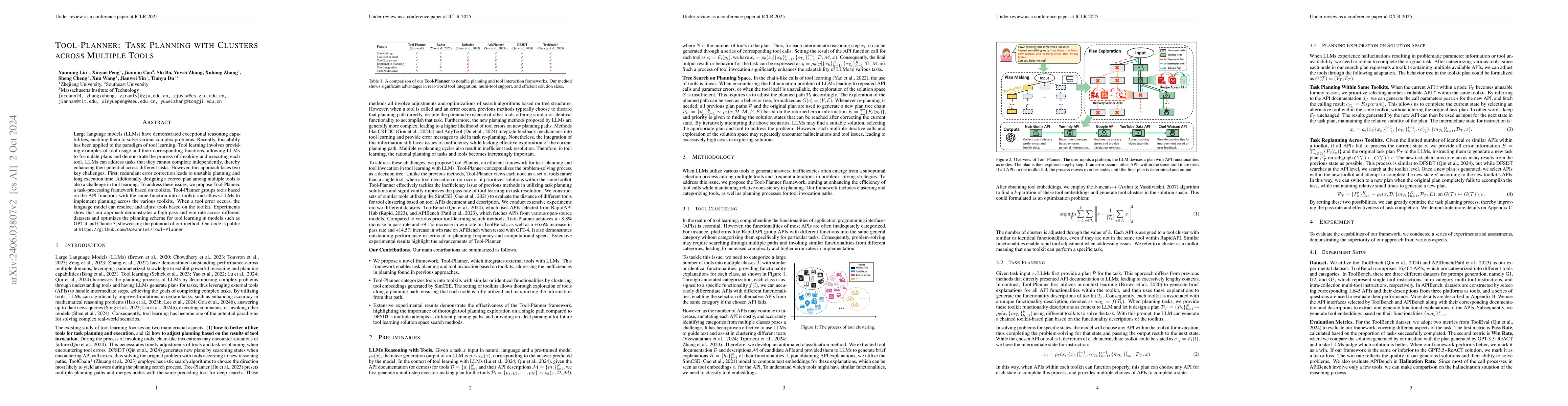 Thumbnail for Tool-Planner: Dynamic Solution Tree Planning for Large Language Model
  with Tool Clustering