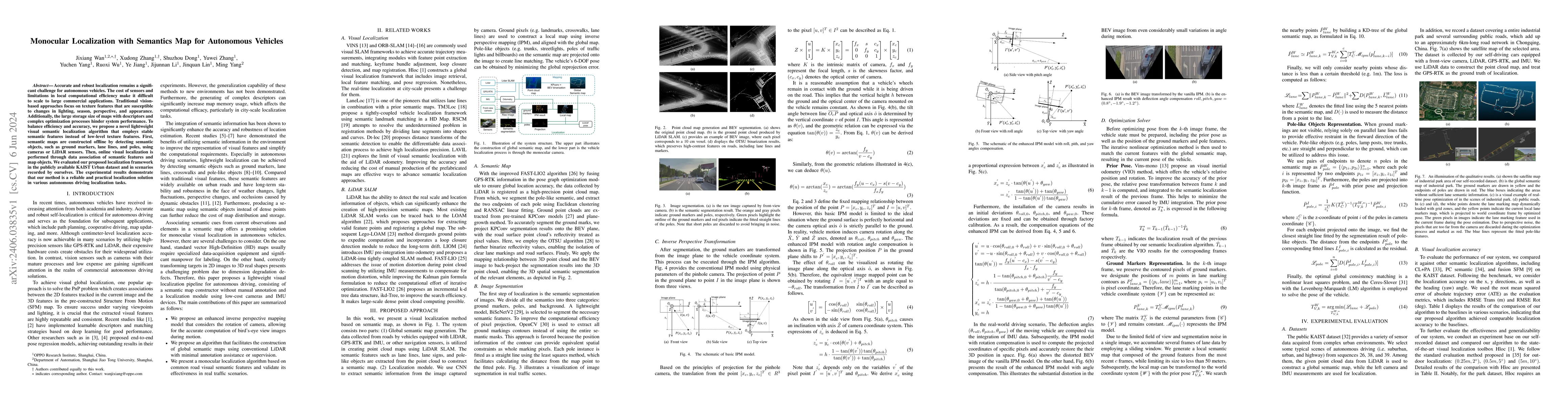 Thumbnail for Monocular Localization with Semantics Map for Autonomous Vehicles