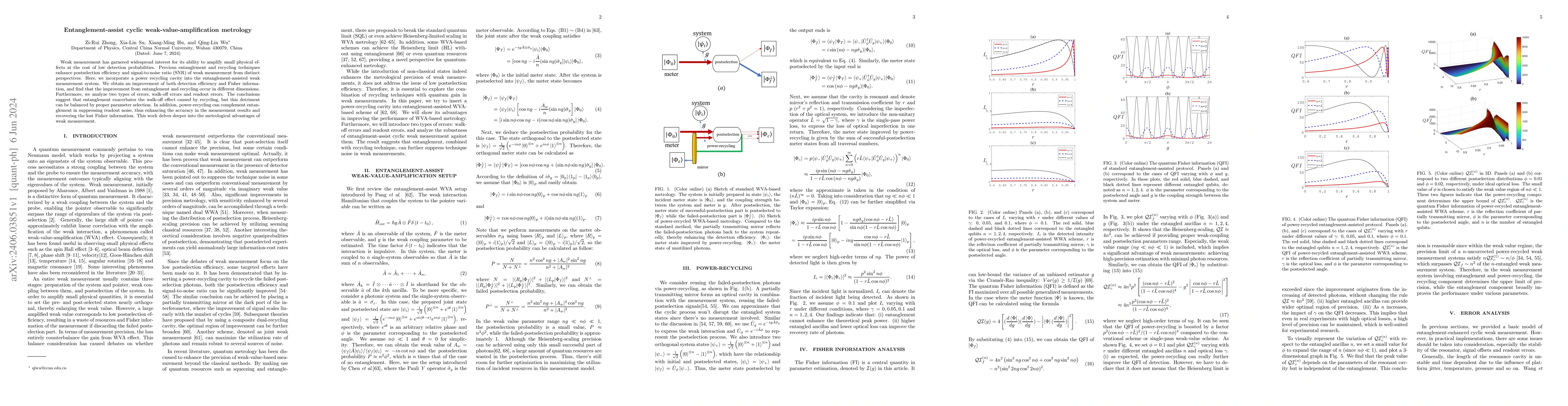 Thumbnail for Entanglement-assist cyclic weak-value-amplification metrology
