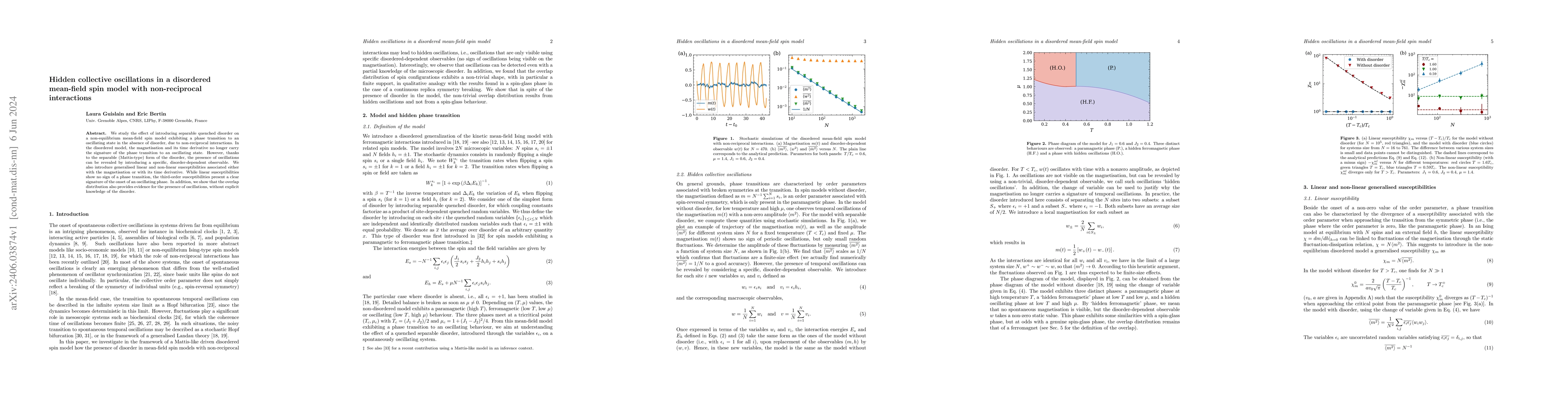 Thumbnail for Hidden collective oscillations in a disordered mean-field spin model
  with non-reciprocal interactions