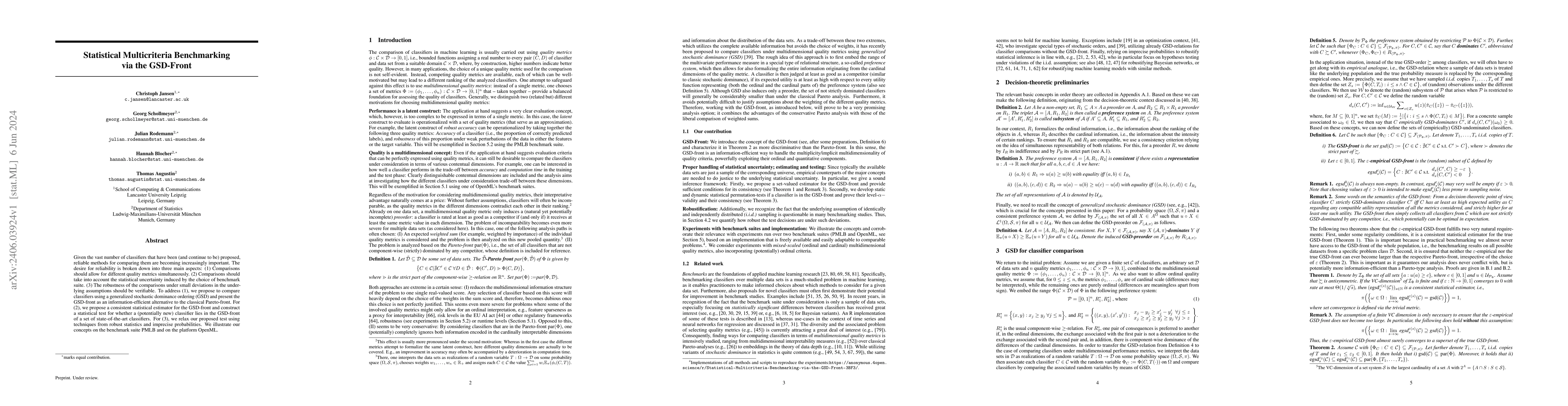 Thumbnail for Statistical Multicriteria Benchmarking via the GSD-Front