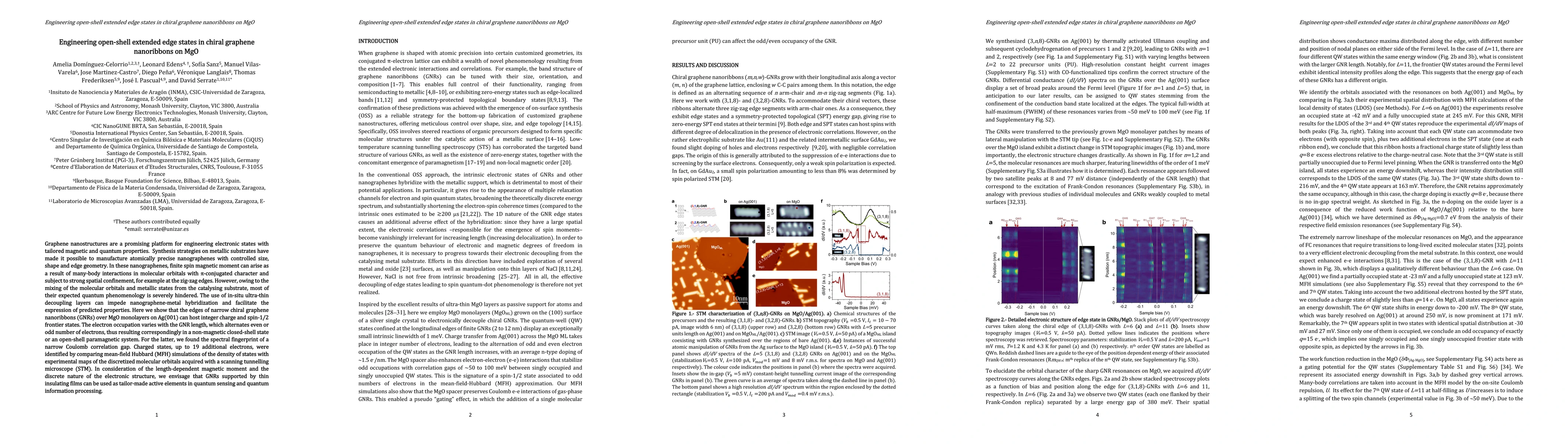 Thumbnail for Engineering open-shell extended edge states in chiral graphene
  nanoribbons on MgO