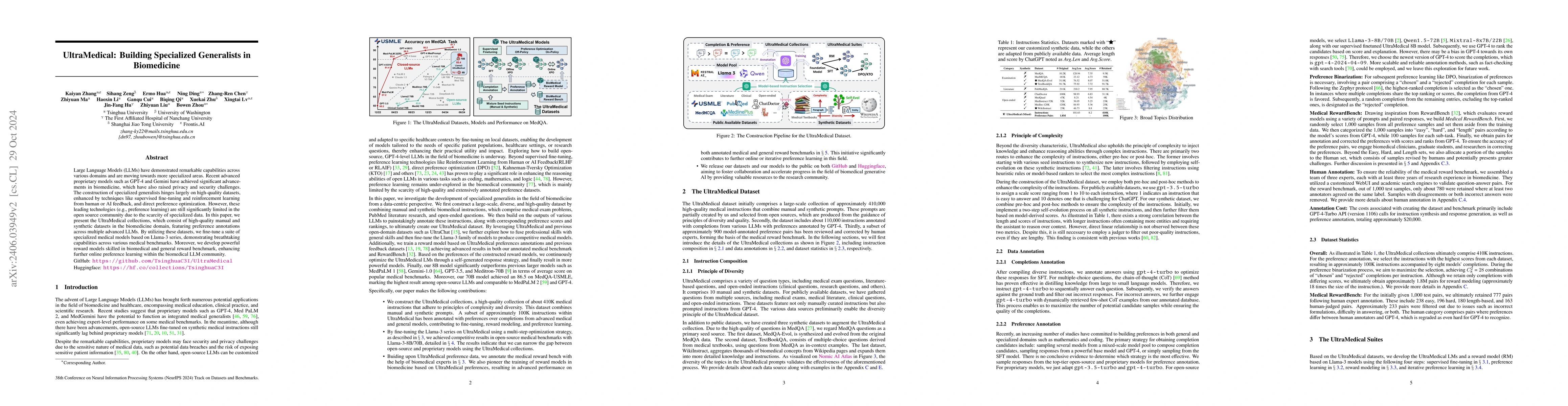 Thumbnail for UltraMedical: Building Specialized Generalists in Biomedicine