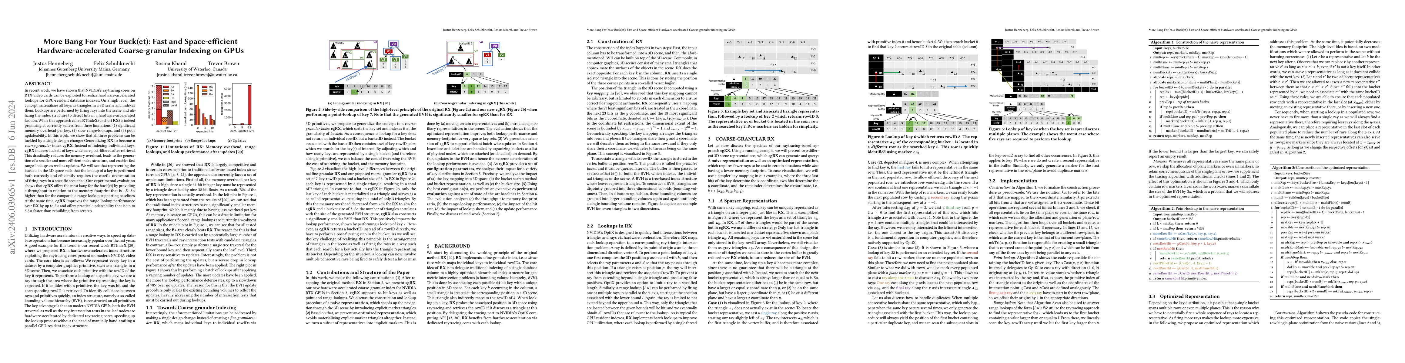 Thumbnail for More Bang For Your Buck(et): Fast and Space-efficient
  Hardware-accelerated Coarse-granular Indexing on GPUs