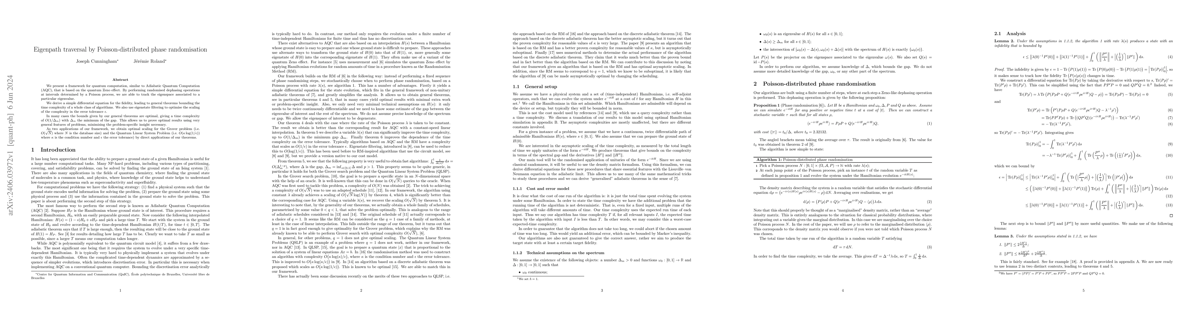 Thumbnail for Eigenpath traversal by Poisson-distributed phase randomisation