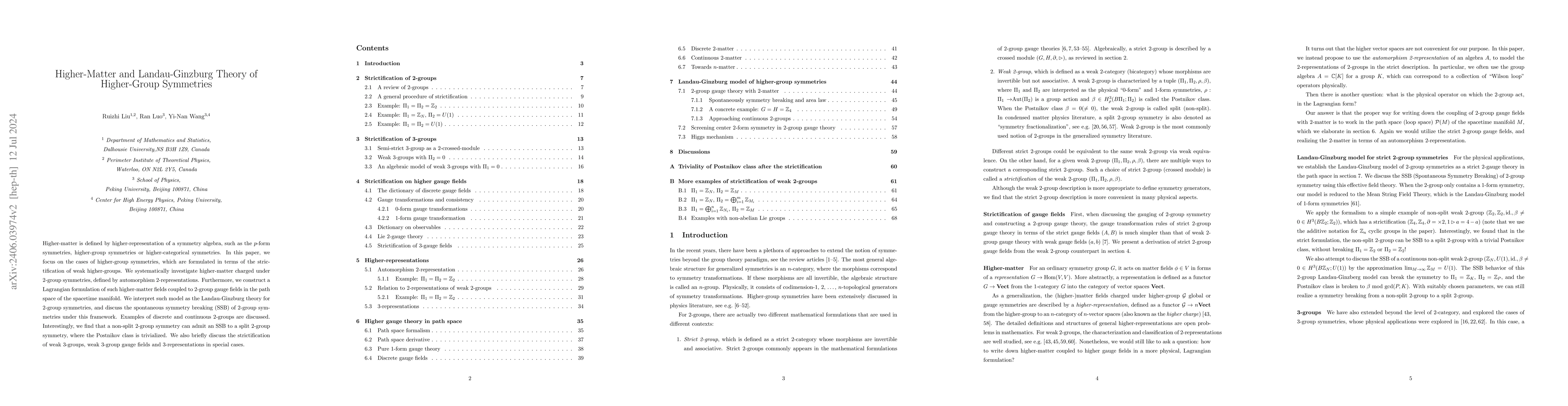 Thumbnail for Higher-Matter and Landau-Ginzburg Theory of Higher-Group Symmetries