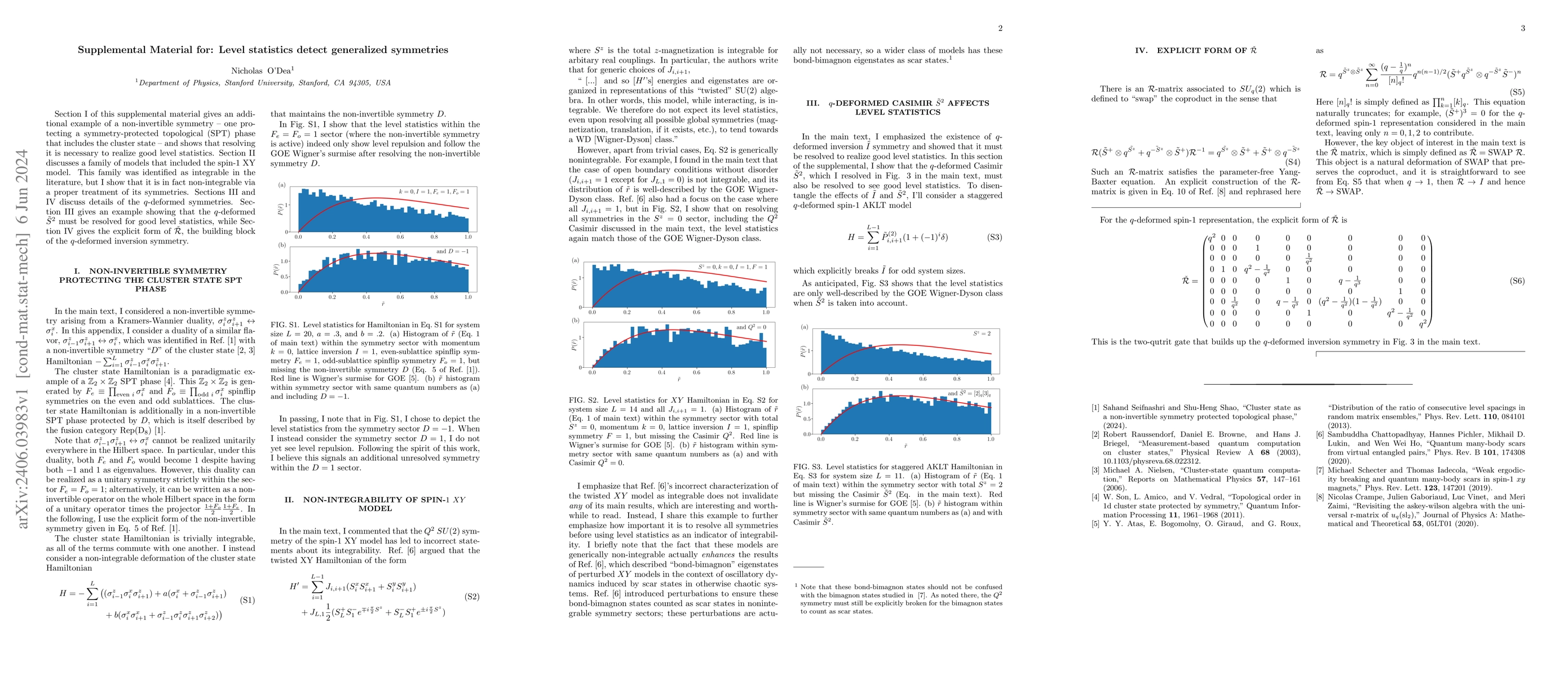 Thumbnail for Level statistics detect generalized symmetries