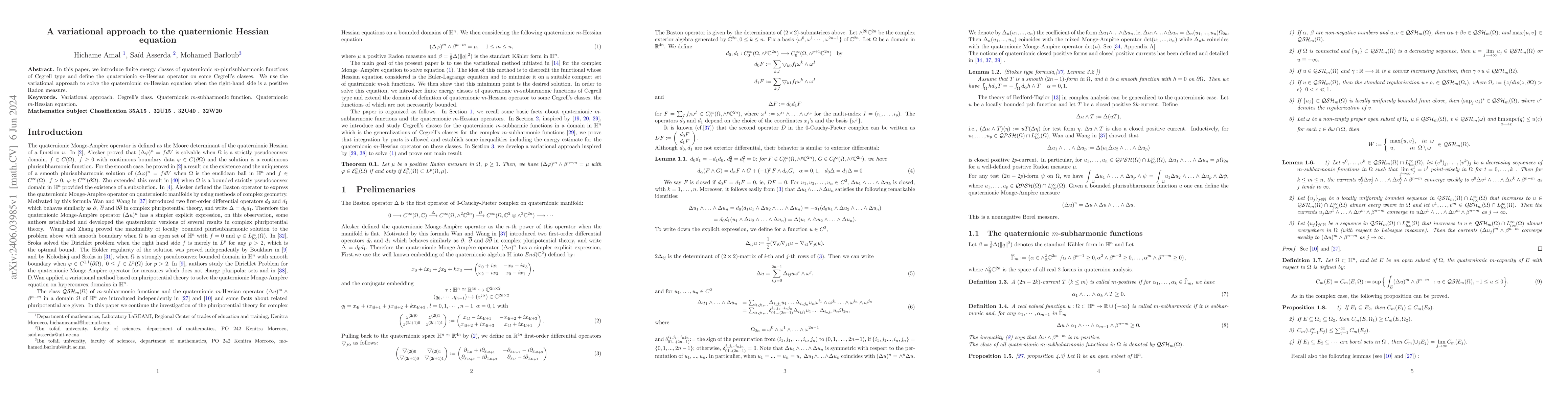 Thumbnail for A variational approach to the quaternionic Hessian equation