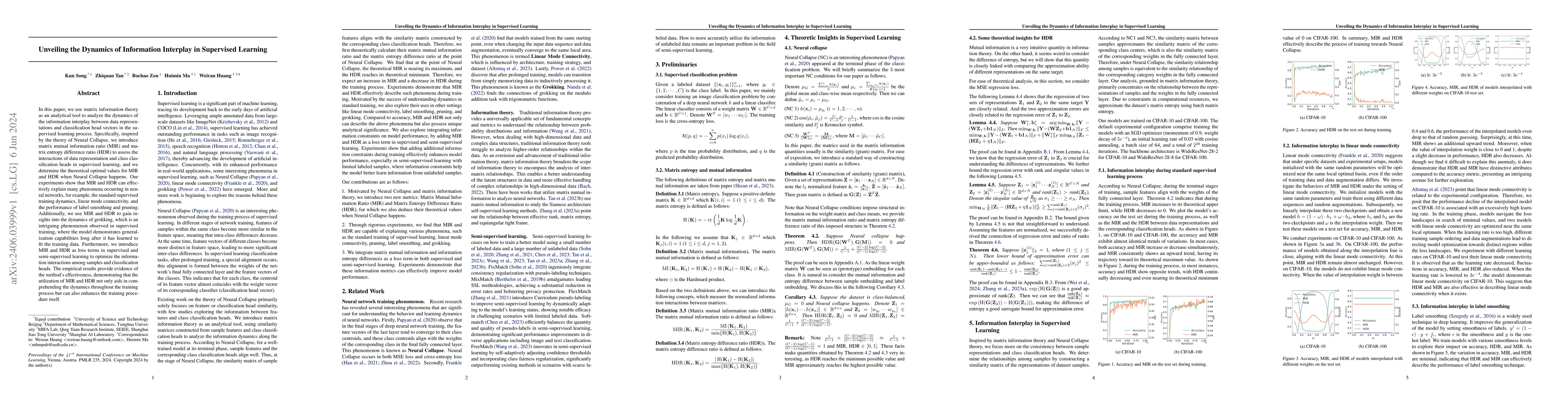 Thumbnail for Unveiling the Dynamics of Information Interplay in Supervised Learning