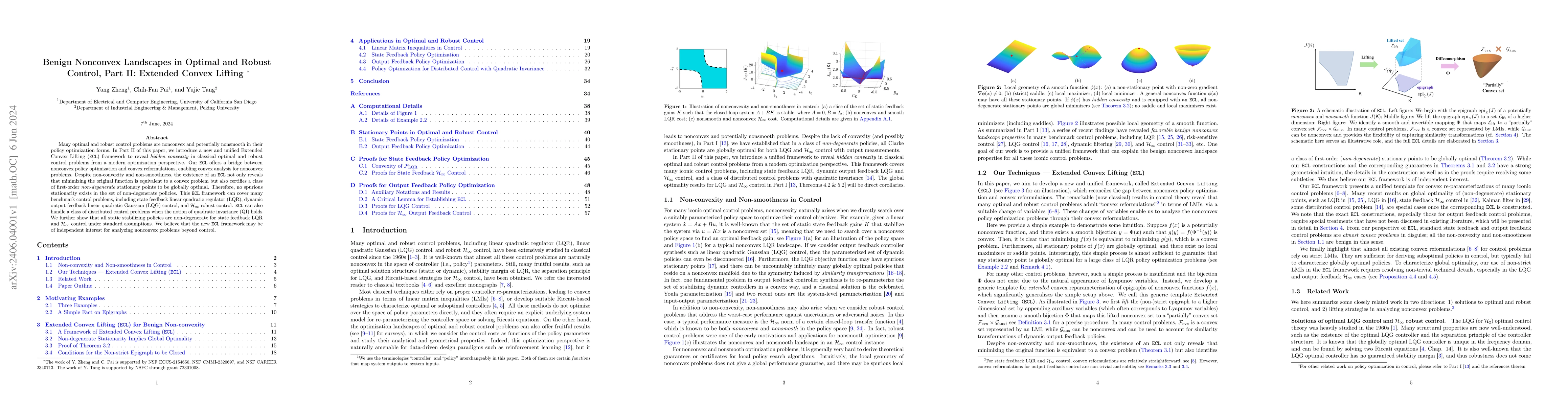 Thumbnail for Benign Nonconvex Landscapes in Optimal and Robust Control, Part II:
  Extended Convex Lifting