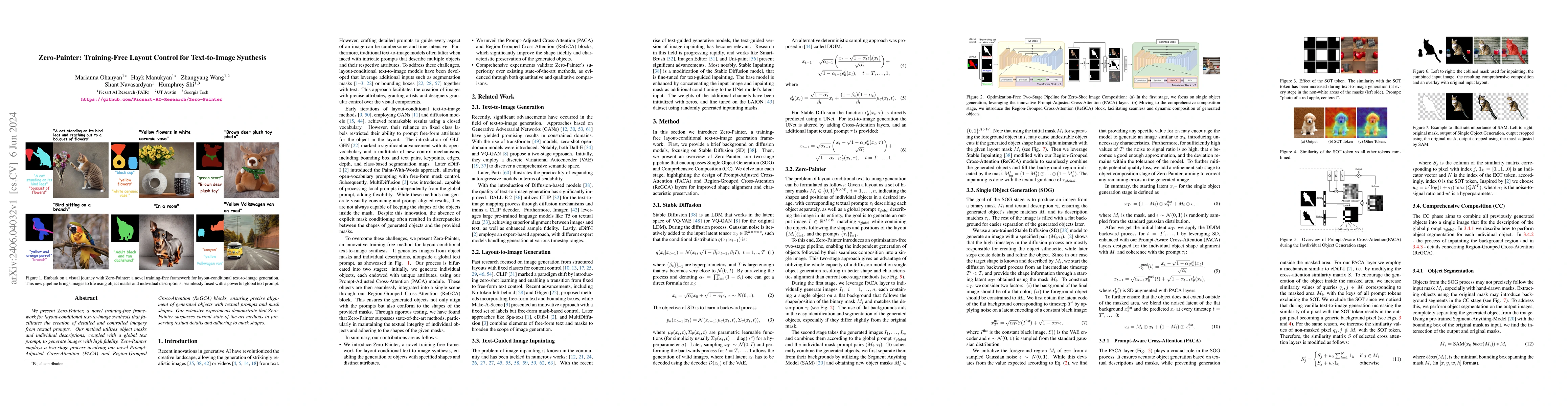 Thumbnail for Zero-Painter: Training-Free Layout Control for Text-to-Image Synthesis