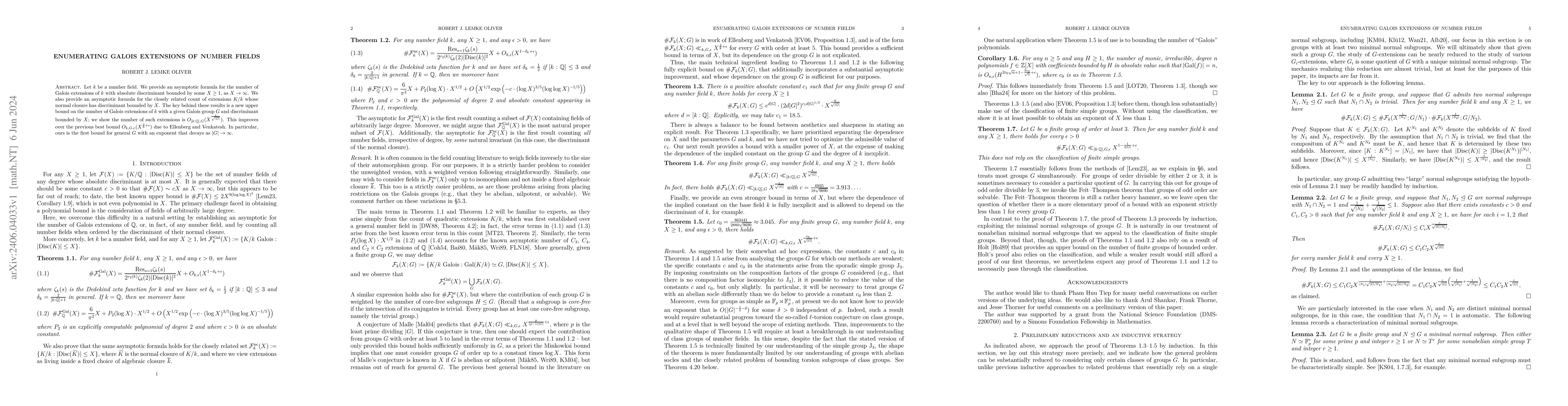 Thumbnail for Enumerating Galois extensions of number fields