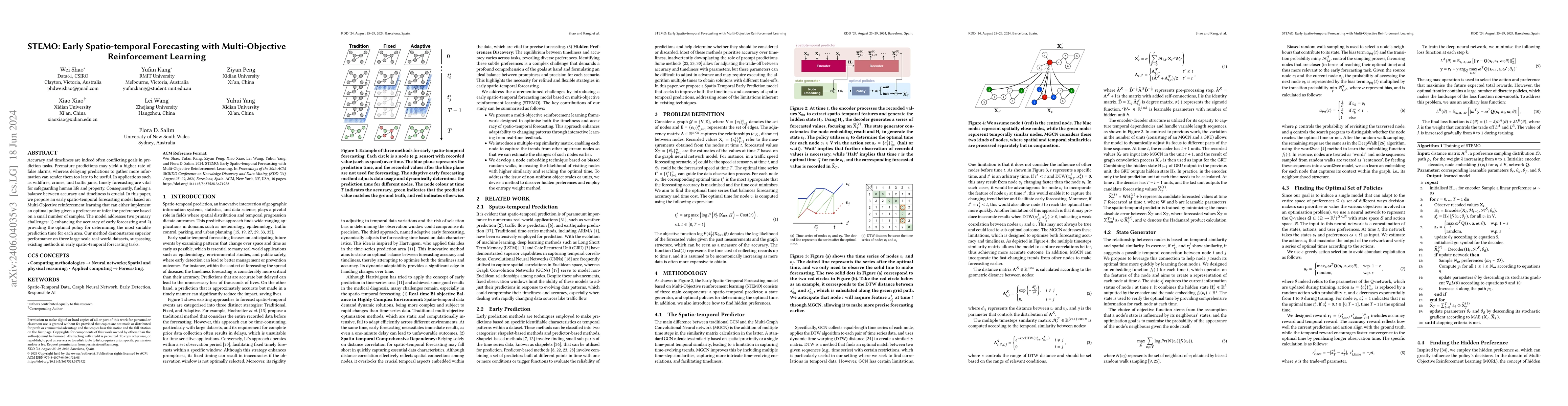 Thumbnail for STEMO: Early Spatio-temporal Forecasting with Multi-Objective
  Reinforcement Learning