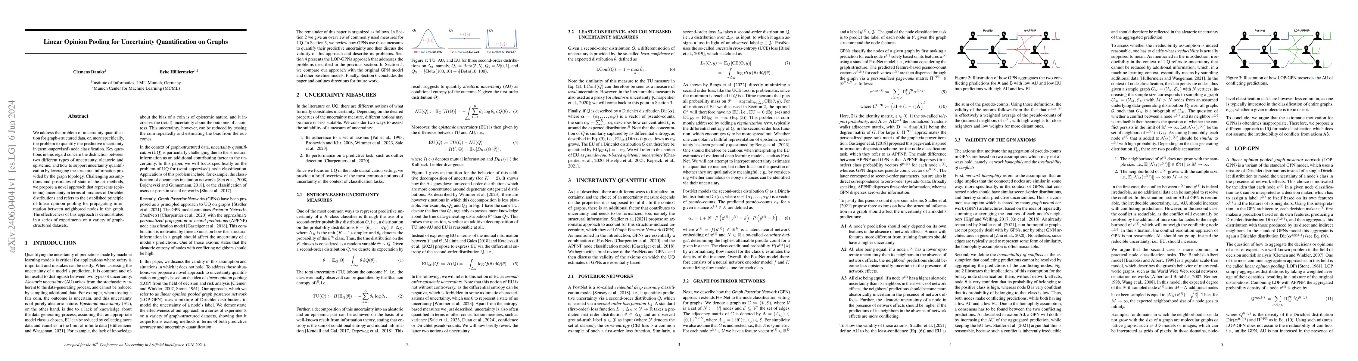 Thumbnail for Linear Opinion Pooling for Uncertainty Quantification on Graphs