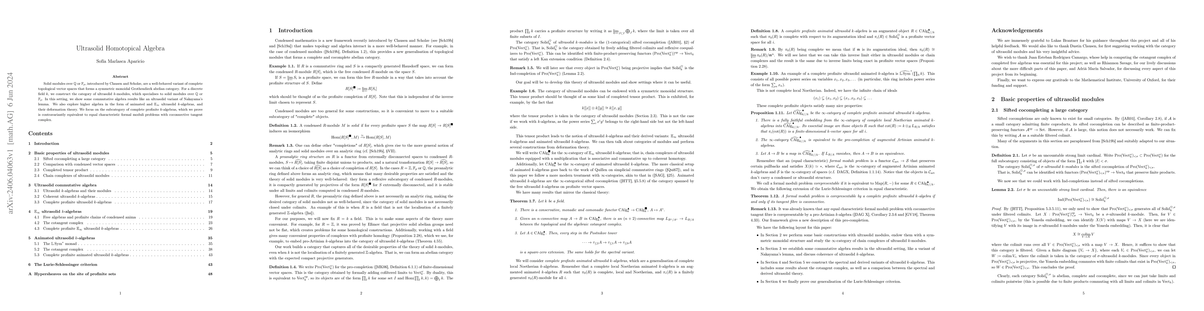 Thumbnail for Ultrasolid Homotopical Algebra