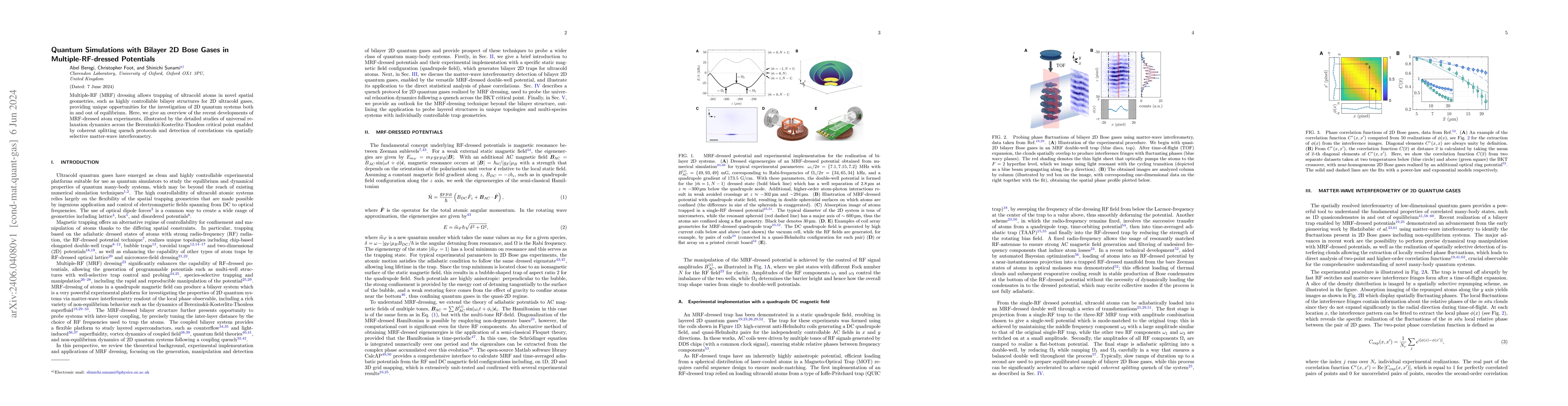 Thumbnail for Quantum Simulations with Bilayer 2D Bose Gases in Multiple-RF-dressed
  Potentials