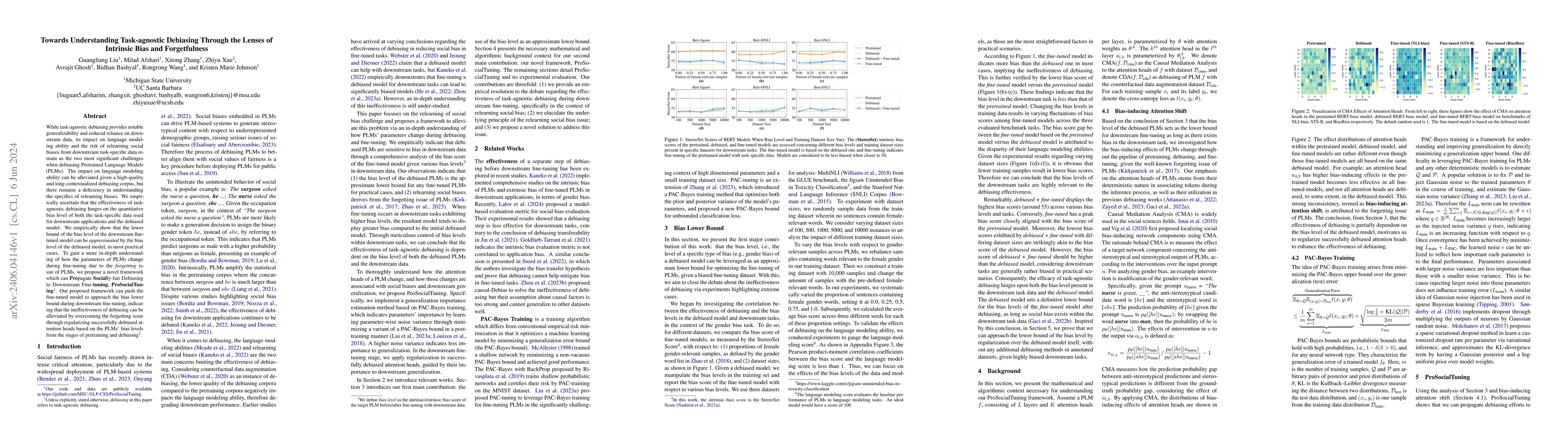 Thumbnail for Towards Understanding Task-agnostic Debiasing Through the Lenses of
  Intrinsic Bias and Forgetfulness