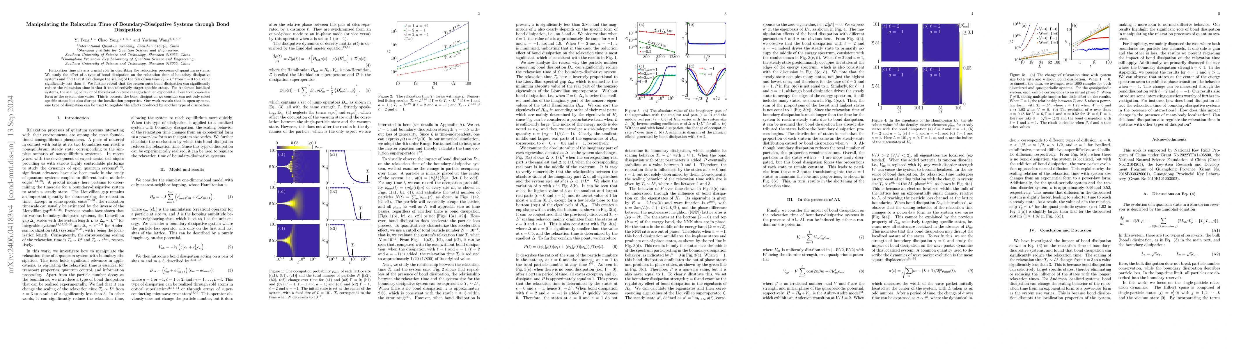 Thumbnail for Manipulating the Relaxation Time of Boundary-Dissipative Systems through
  Bond Dissipation