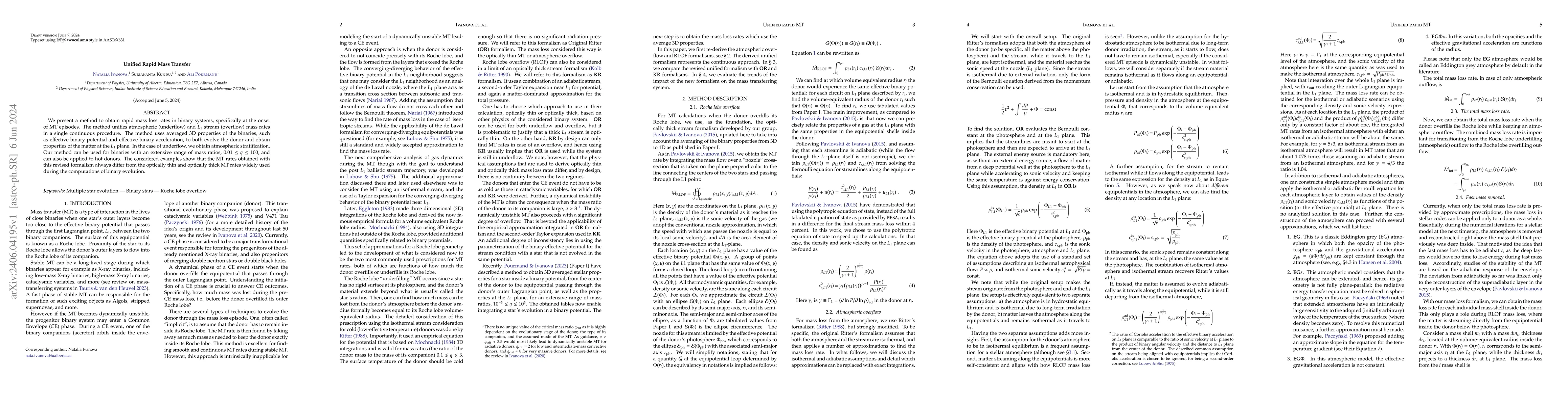 Thumbnail for Unified Rapid Mass Transfer