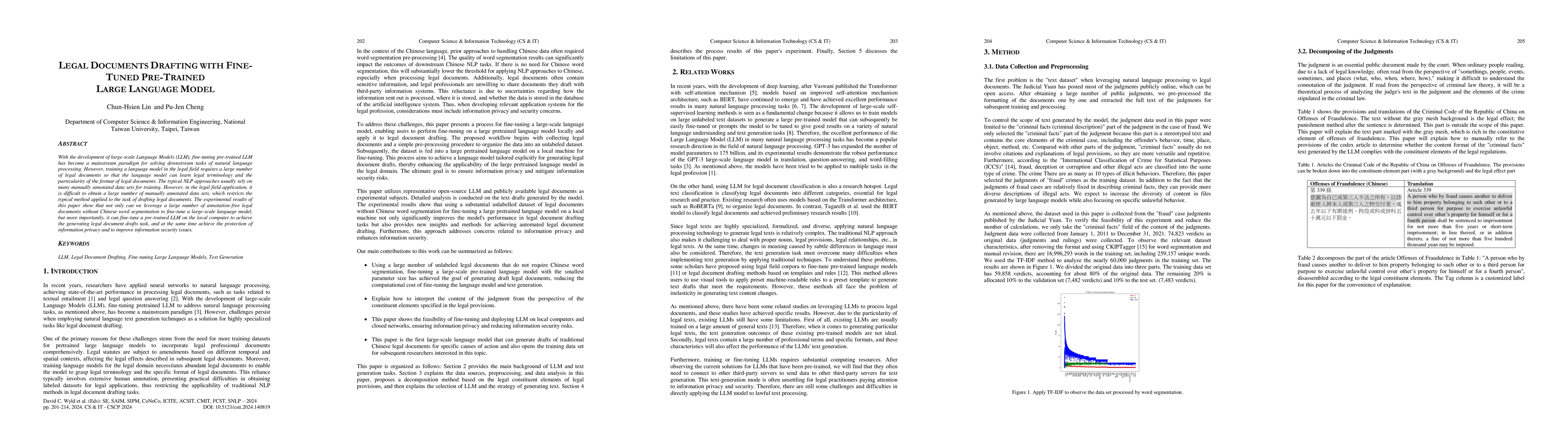 Thumbnail for Legal Documents Drafting with Fine-Tuned Pre-Trained Large Language
  Model