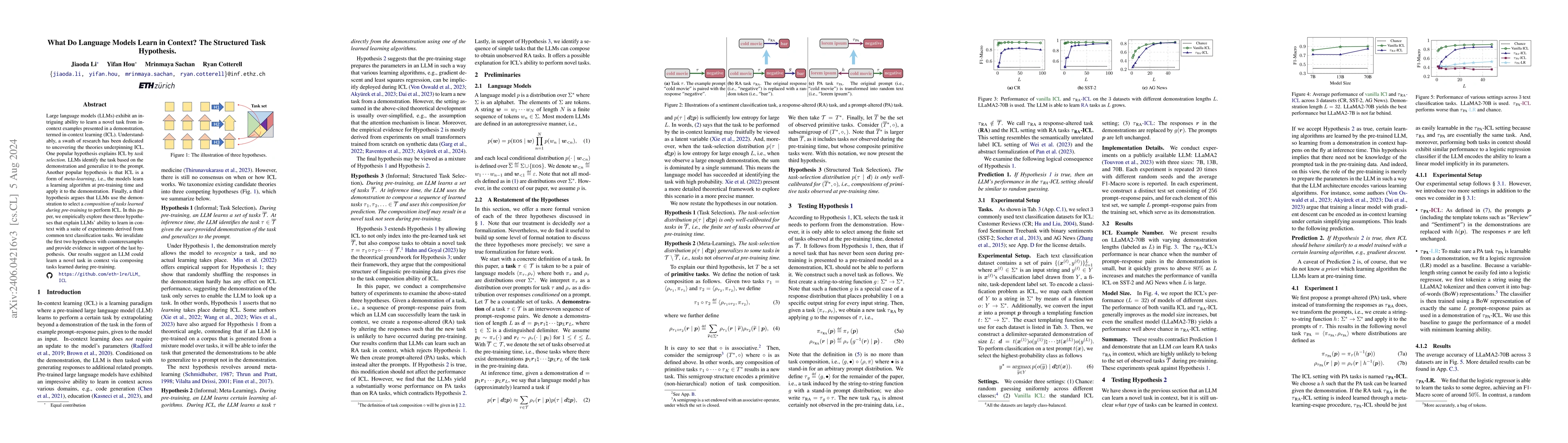 Thumbnail for What Do Language Models Learn in Context? The Structured Task Hypothesis
