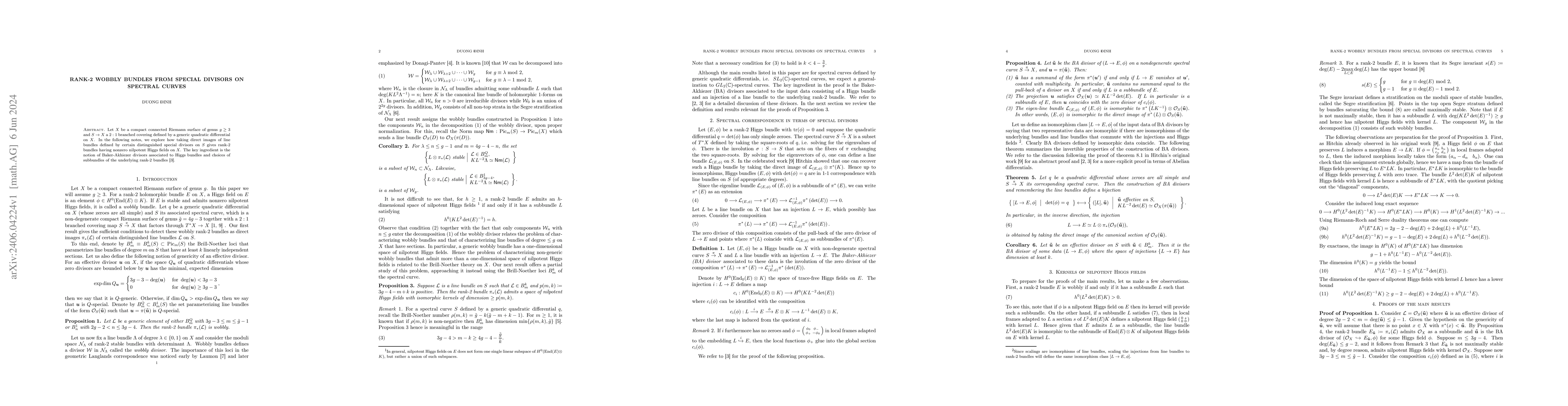 Thumbnail for Rank-2 wobbly bundles from special divisors on spectral curves