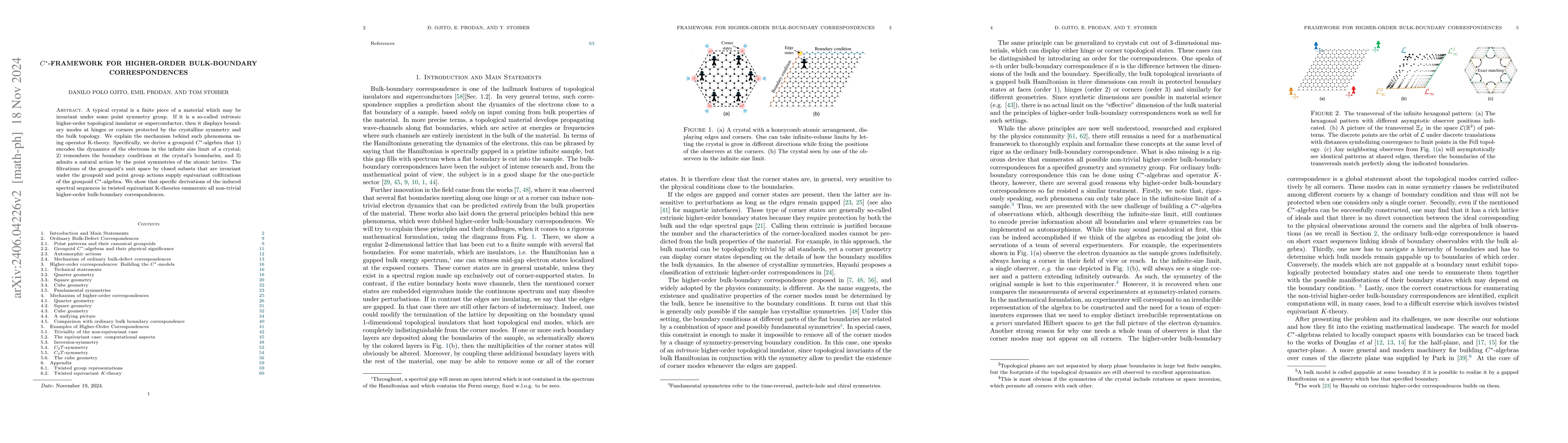 Thumbnail for C*-framework for higher-order bulk-boundary correspondences