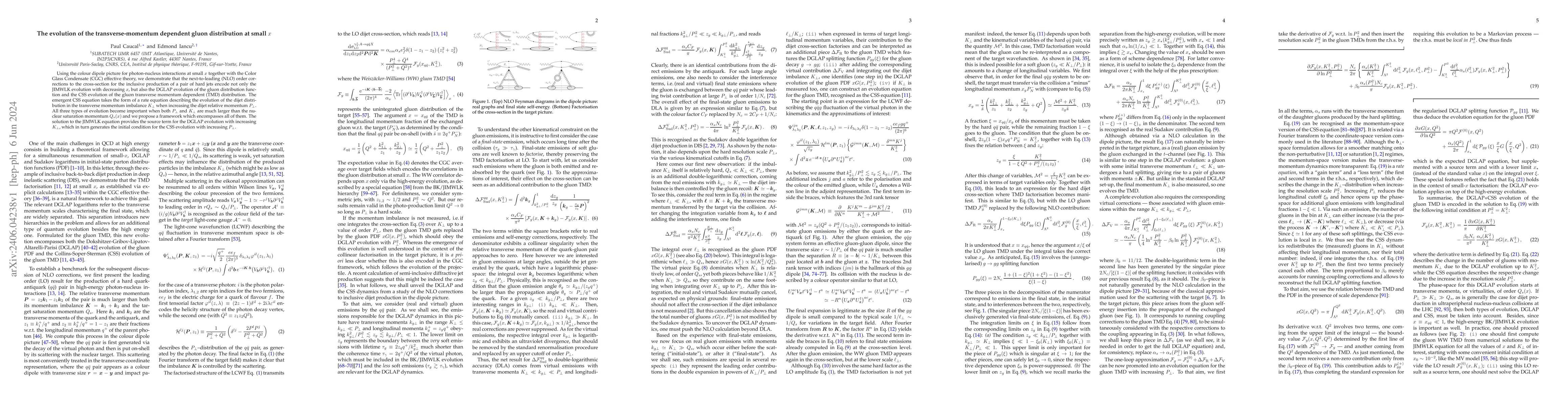 Thumbnail for The evolution of the transverse-momentum dependent gluon distribution at
  small $x$