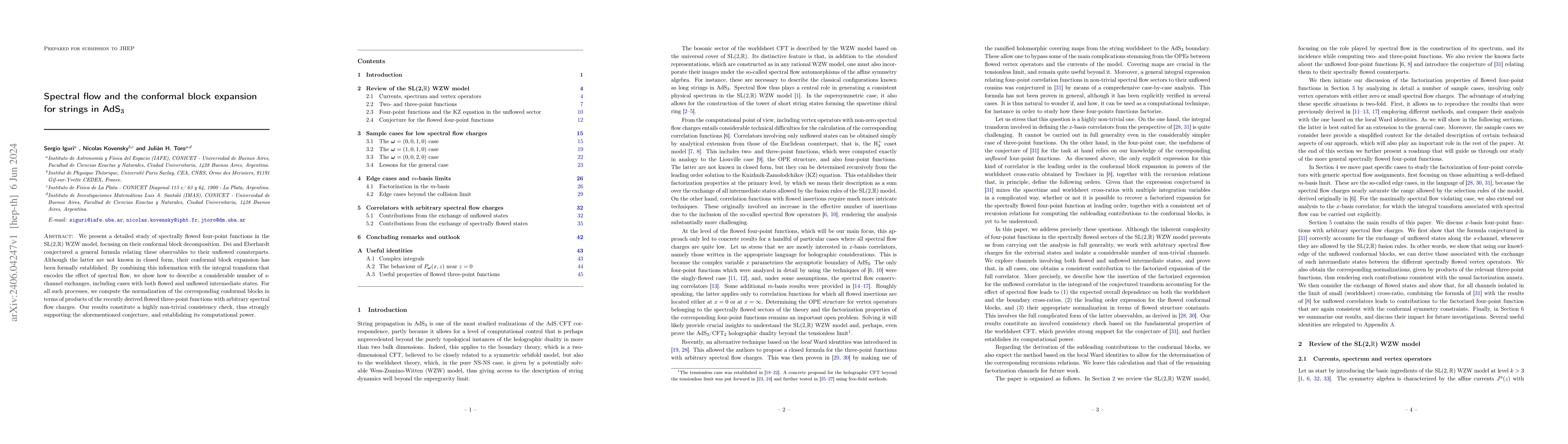 Thumbnail for Spectral flow and the conformal block expansion for strings in AdS$_3$