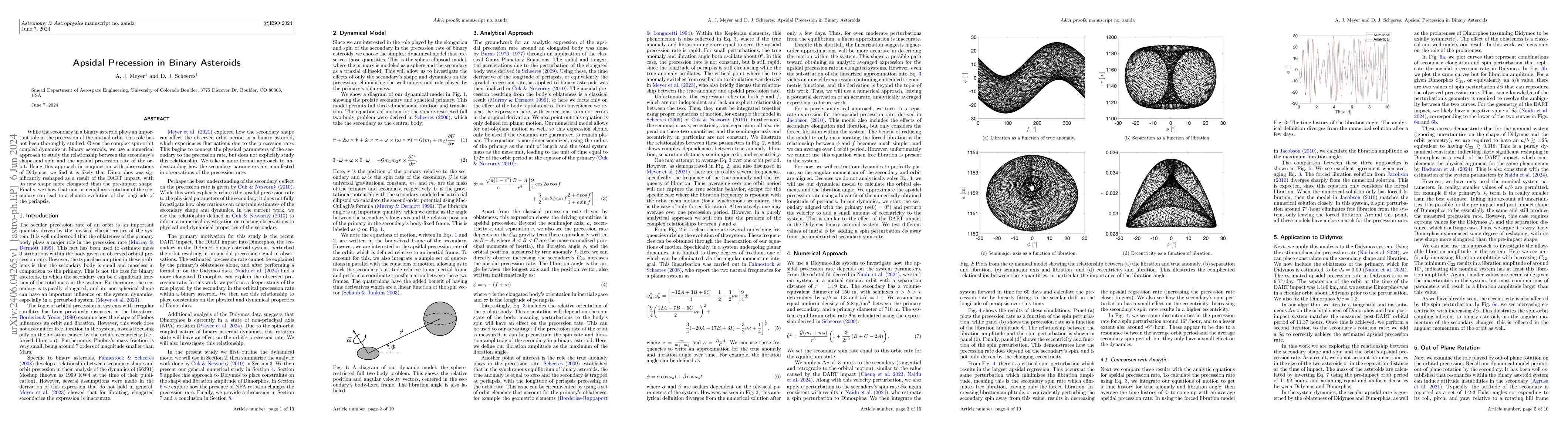 Thumbnail for Apsidal Precession in Binary Asteroids