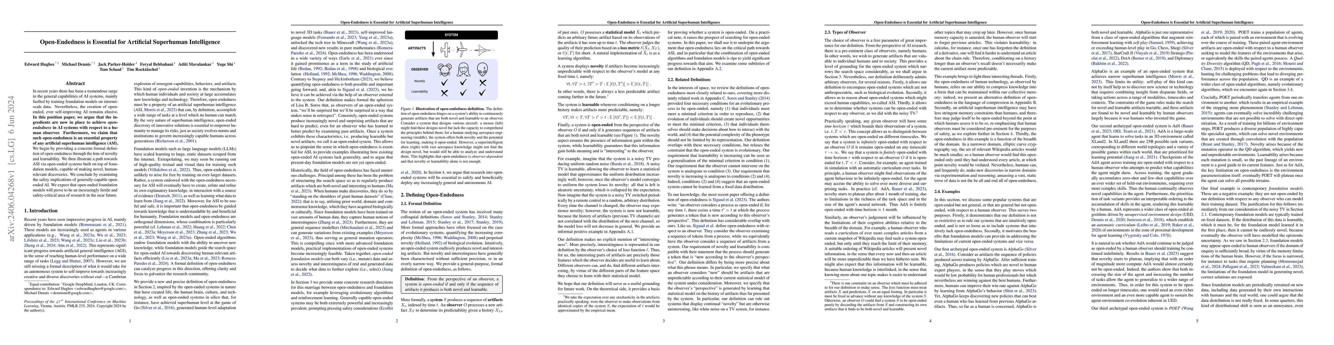 Thumbnail for Open-Endedness is Essential for Artificial Superhuman Intelligence