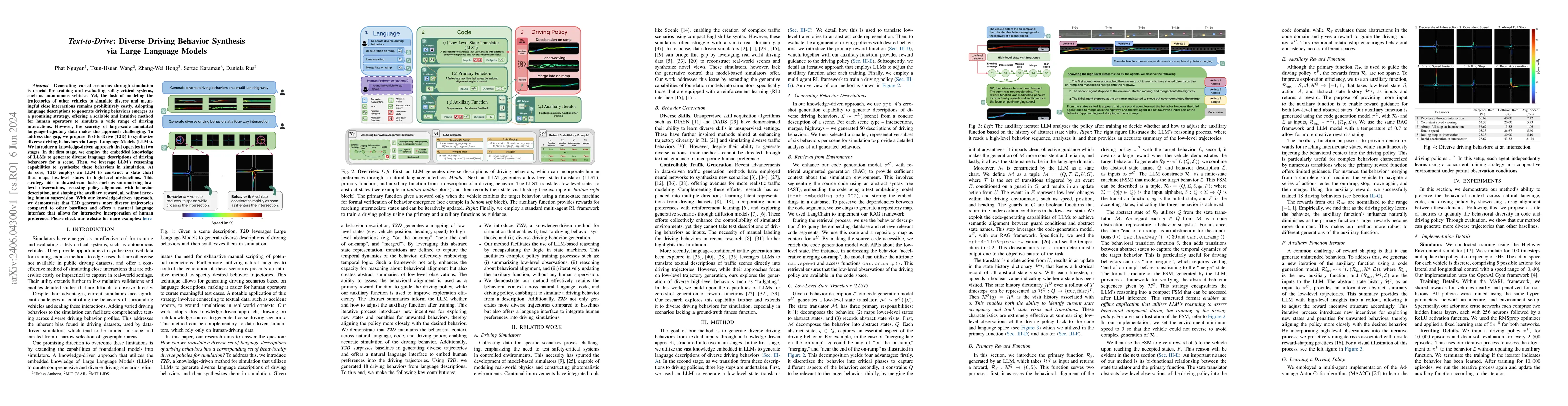 Thumbnail for Text-to-Drive: Diverse Driving Behavior Synthesis via Large Language
  Models