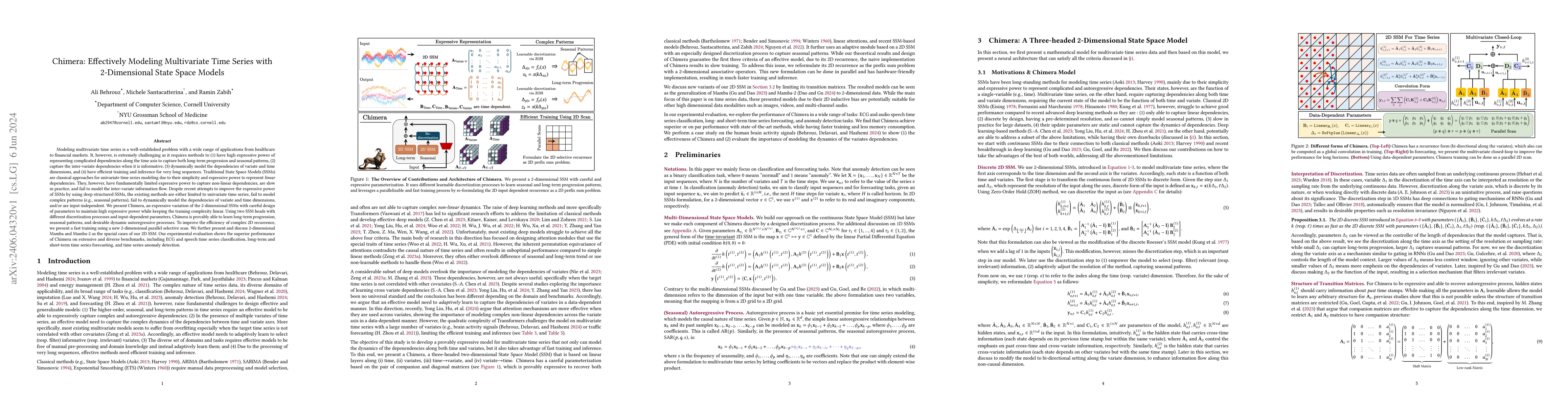Thumbnail for Chimera: Effectively Modeling Multivariate Time Series with
  2-Dimensional State Space Models