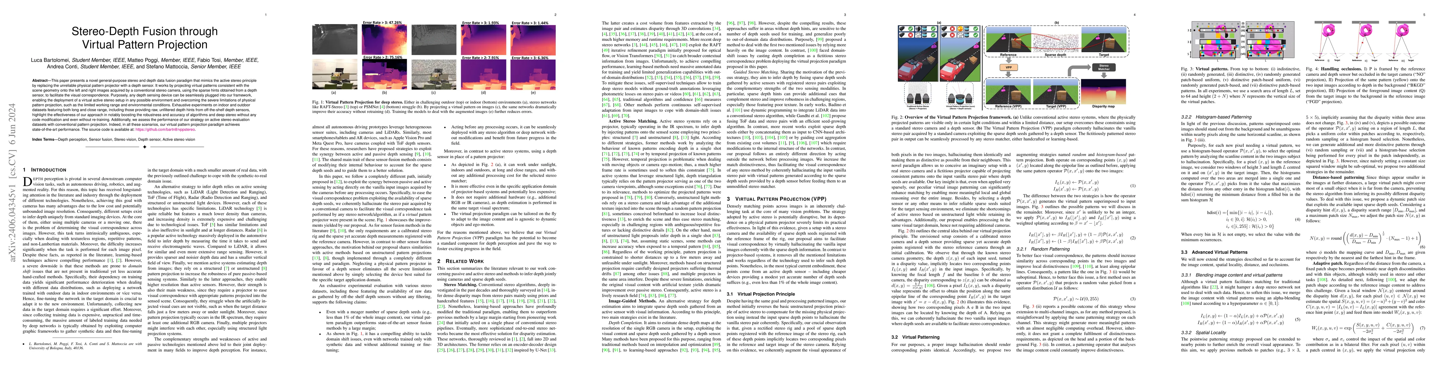 Thumbnail for Stereo-Depth Fusion through Virtual Pattern Projection