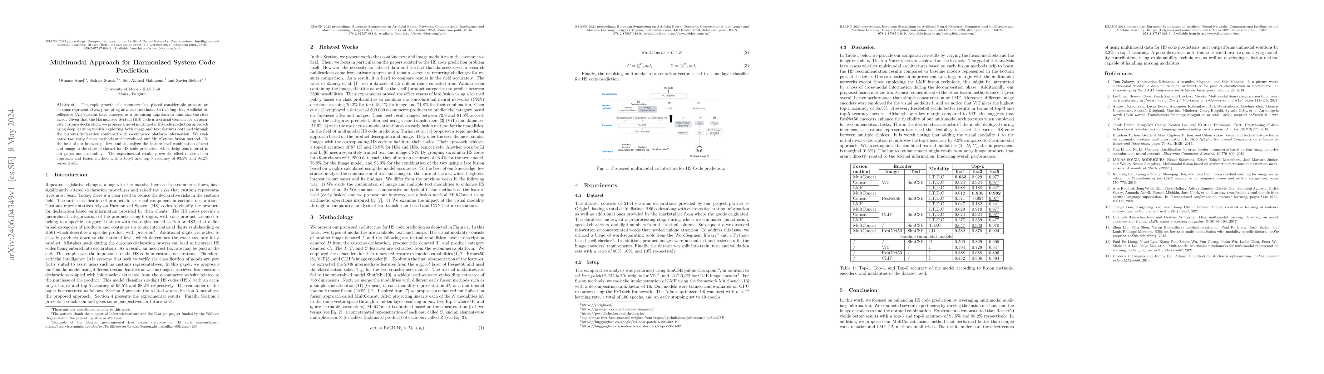 Thumbnail for Multimodal Approach for Harmonized System Code Prediction