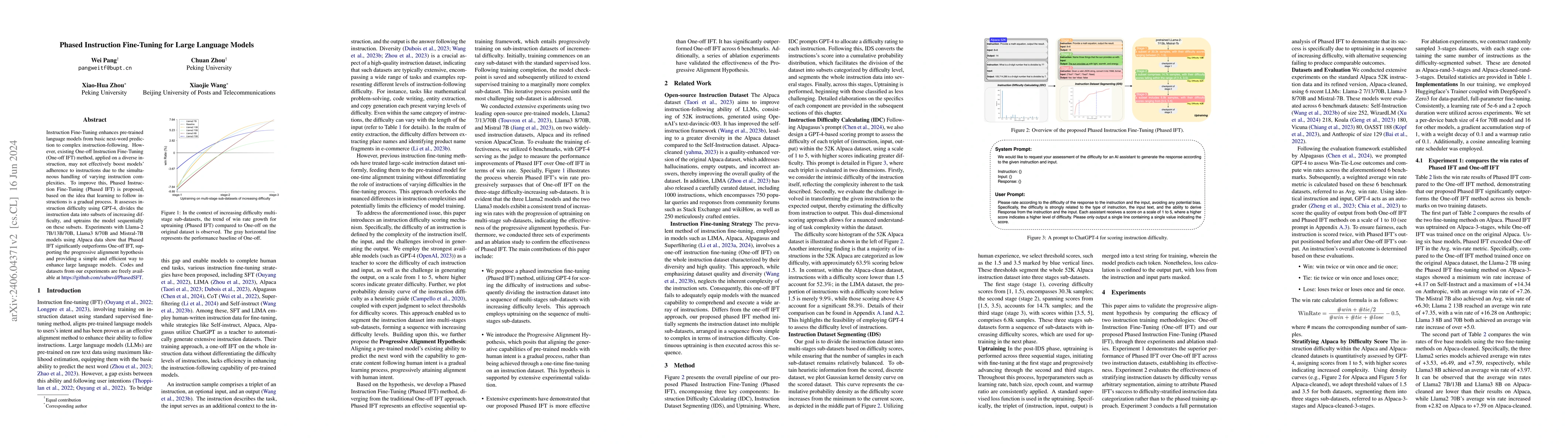 Thumbnail for Phased Instruction Fine-Tuning for Large Language Models