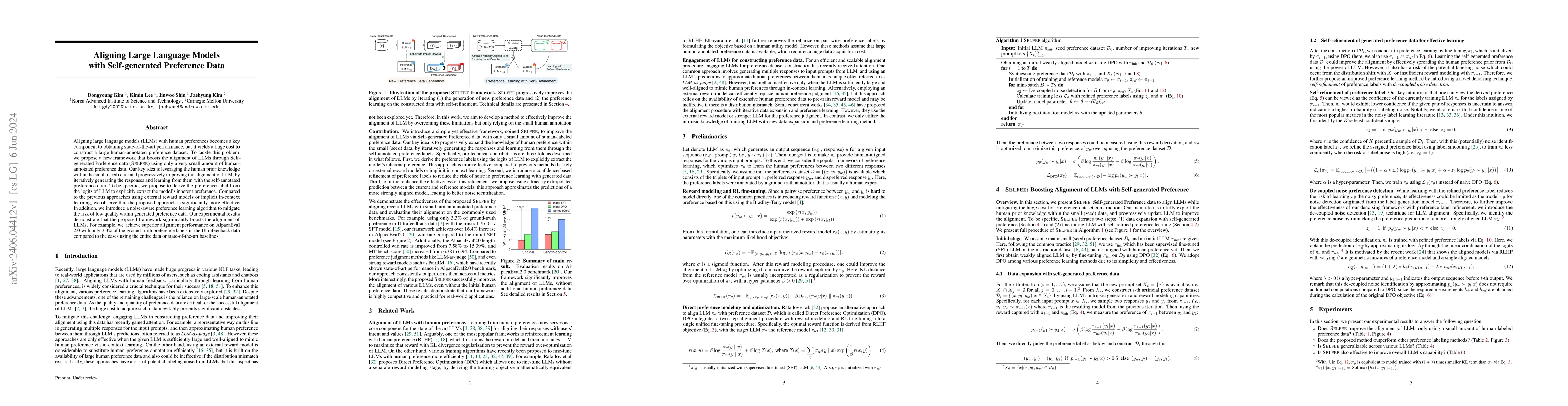 Thumbnail for Aligning Large Language Models with Self-generated Preference Data