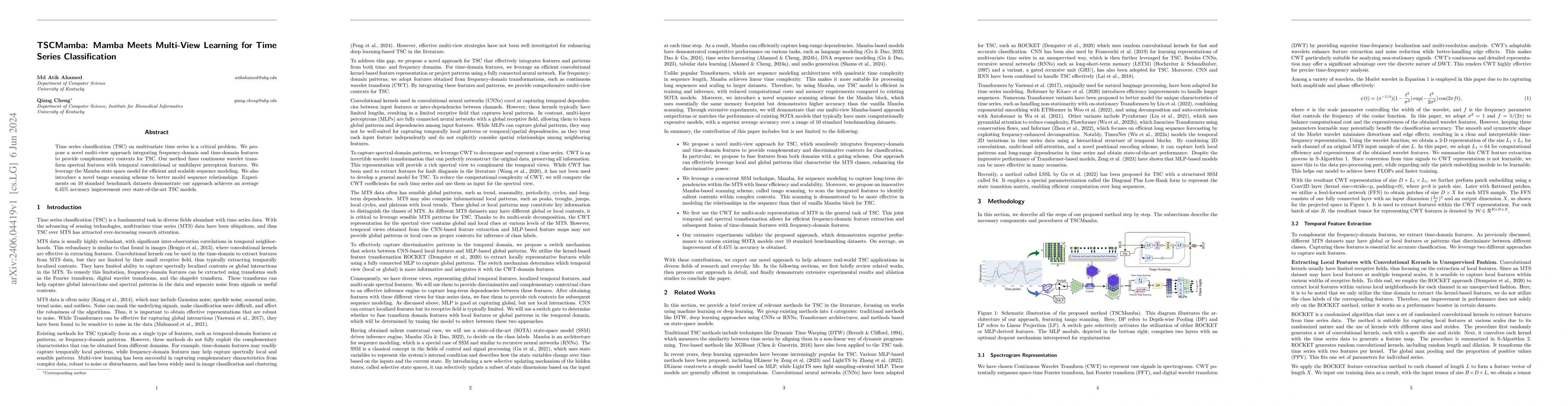 Thumbnail for TSCMamba: Mamba Meets Multi-View Learning for Time Series Classification