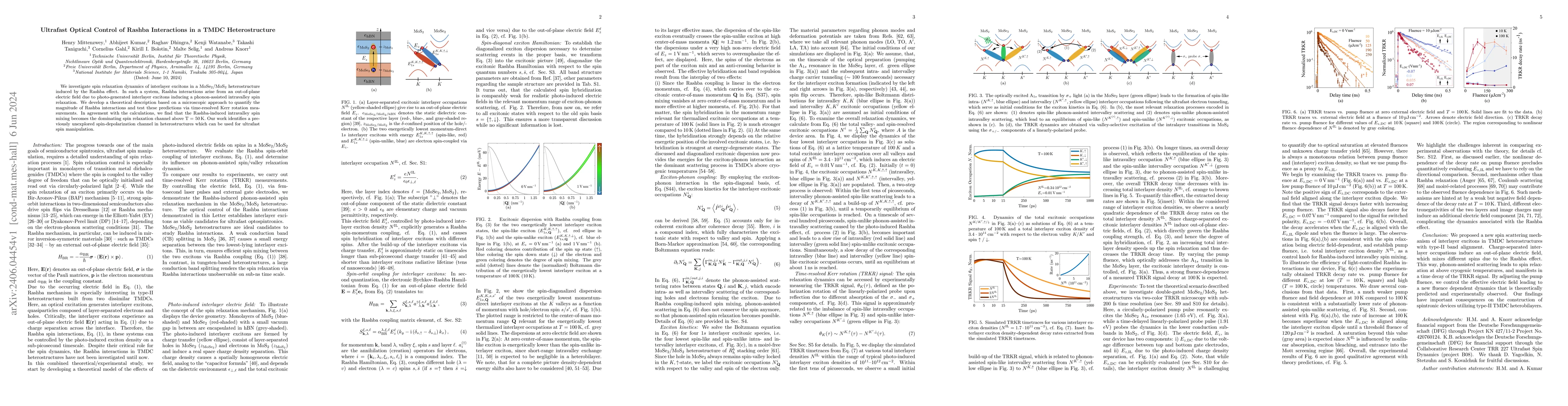 Thumbnail for Ultrafast Optical Control of Rashba Interactions in a TMDC
  Heterostructure