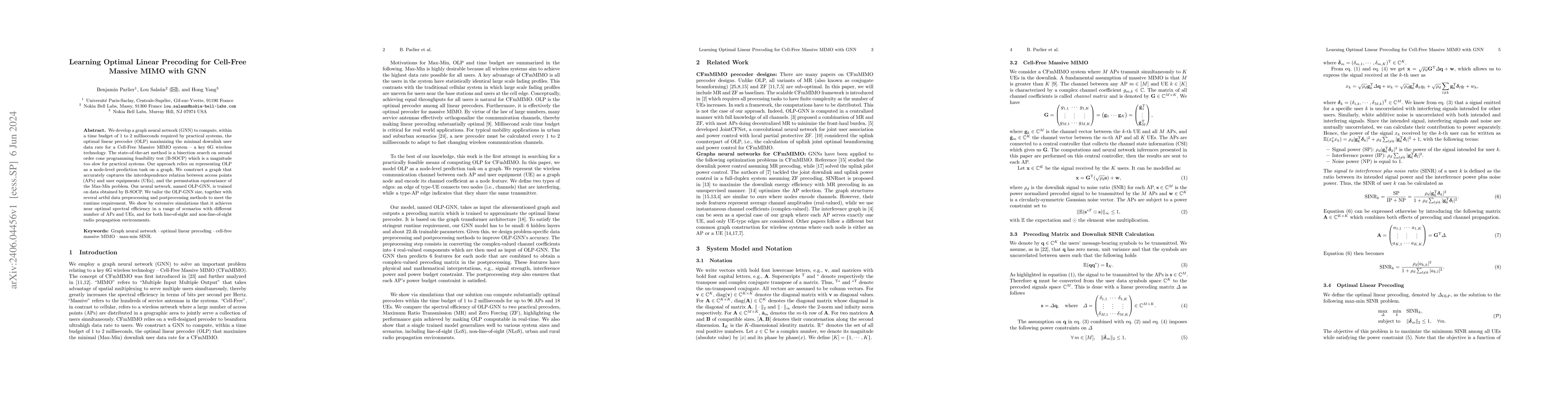 Thumbnail for Learning Optimal Linear Precoding for Cell-Free Massive MIMO with GNN