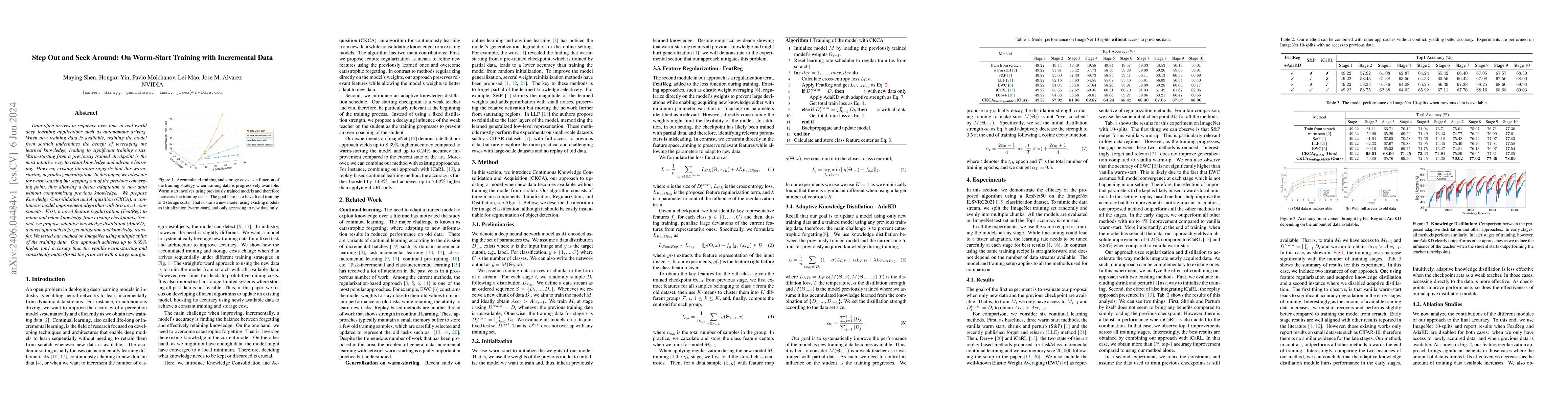 Thumbnail for Step Out and Seek Around: On Warm-Start Training with Incremental Data