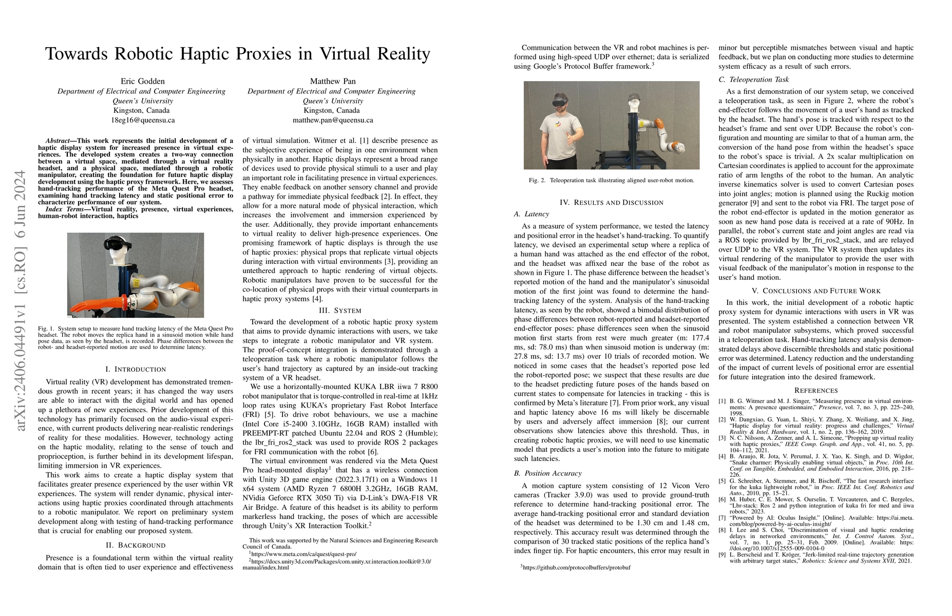Thumbnail for Towards Robotic Haptic Proxies in Virtual Reality