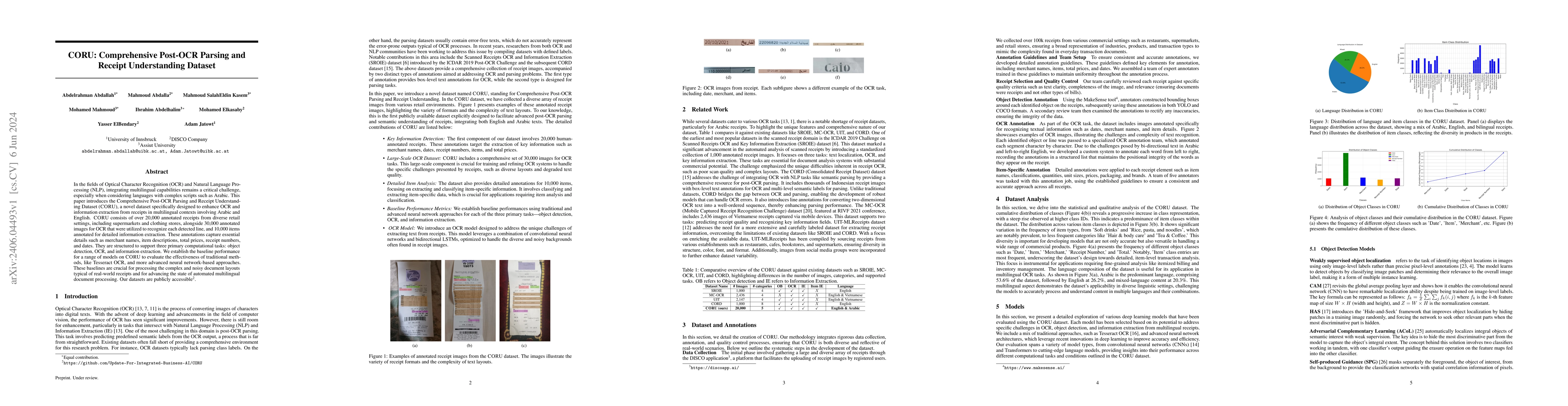 Thumbnail for CORU: Comprehensive Post-OCR Parsing and Receipt Understanding Dataset