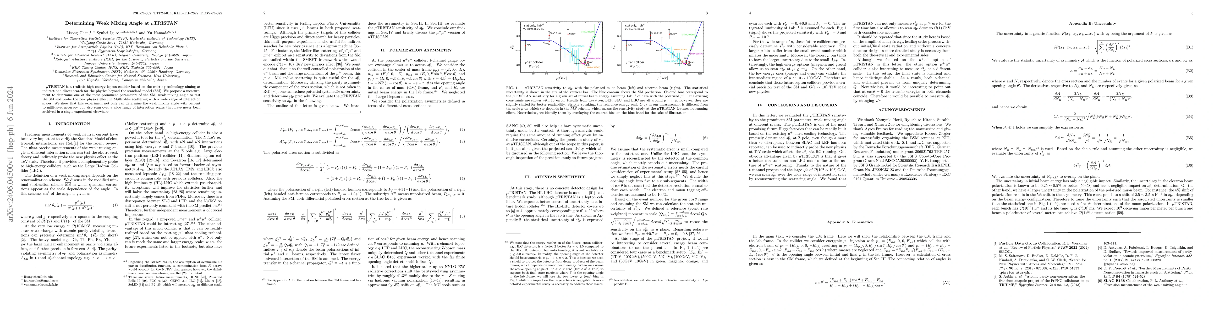 Thumbnail for Determining Weak-Mixing Angle at $\mu$TRISTAN