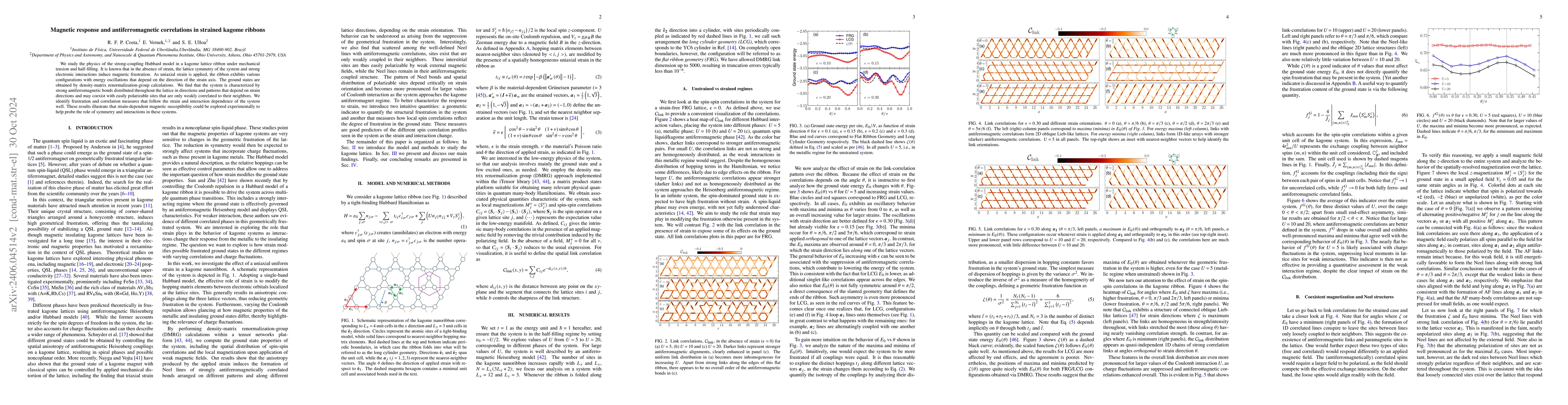 Thumbnail for Magnetic response and antiferromagnetic correlations in strained kagome
  ribbons