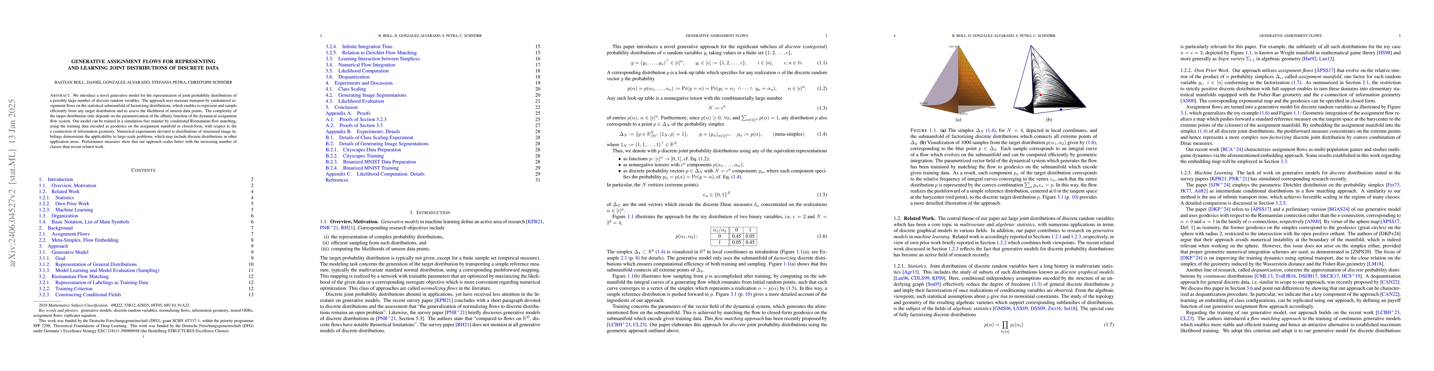 Thumbnail for Generative Assignment Flows for Representing and Learning Joint
  Distributions of Discrete Data