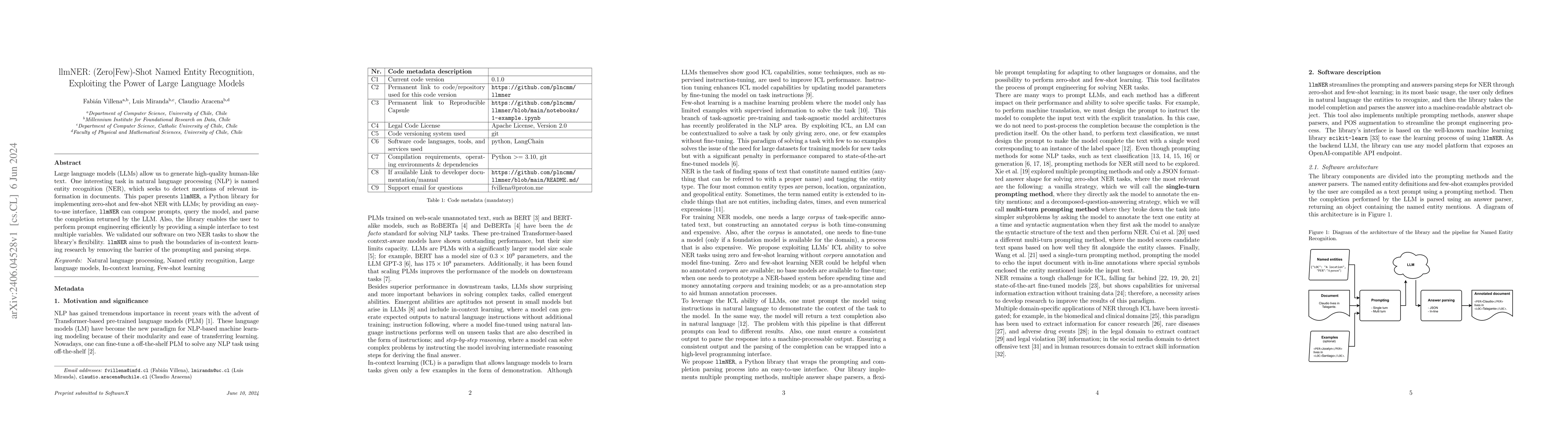 Thumbnail for llmNER: (Zero|Few)-Shot Named Entity Recognition, Exploiting the Power
  of Large Language Models
