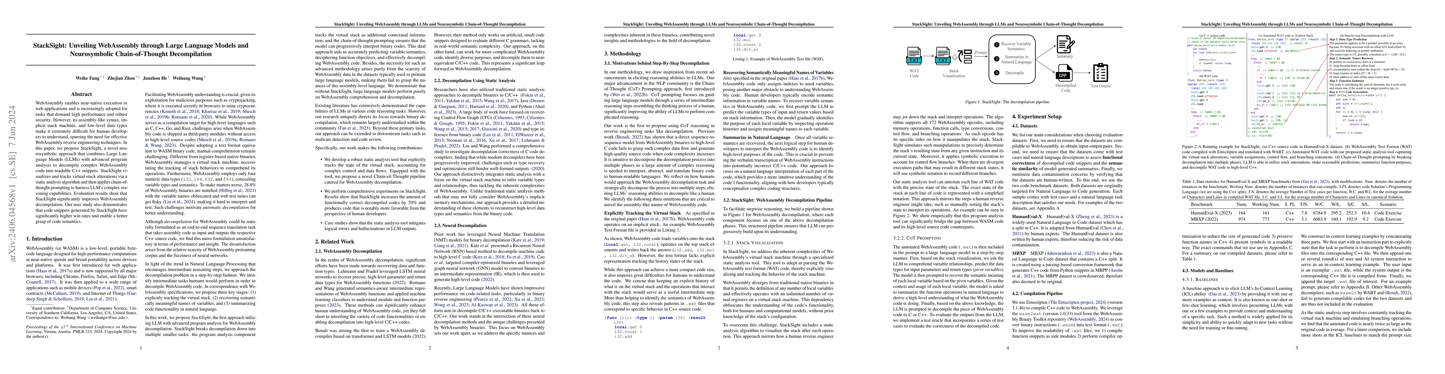 Thumbnail for StackSight: Unveiling WebAssembly through Large Language Models and
  Neurosymbolic Chain-of-Thought Decompilation