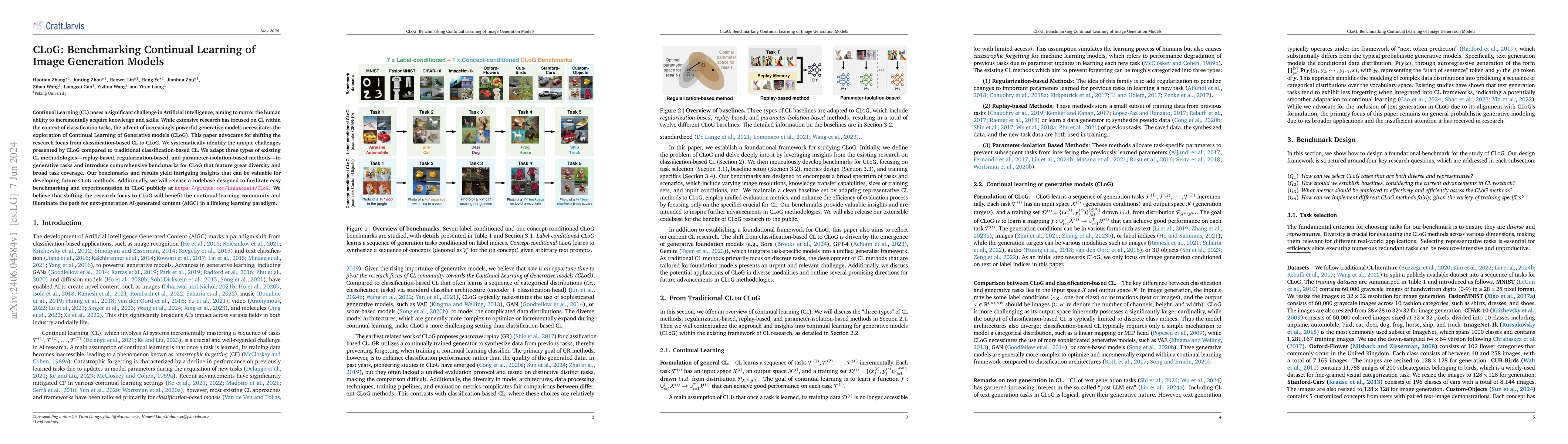 Thumbnail for CLoG: Benchmarking Continual Learning of Image Generation Models